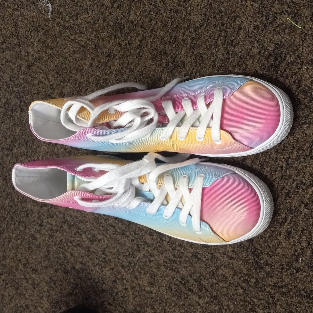 Calvin Klein rainbow hightops